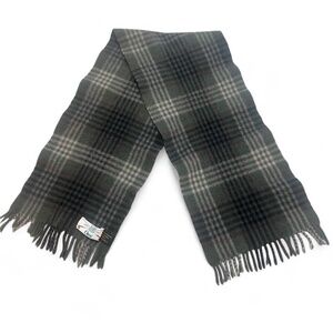 Orvis Vintage Plaid Lambswool & Angora Scarf 40" x 9"